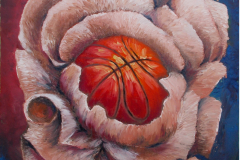 BASKETBALL ART SERIES - Moment a basketball is born, Jurita, 2018, oil on canvas, 60x80 cm
