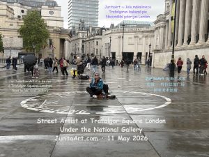 Jurita kalite street artist trafalgar square london juritaartcom